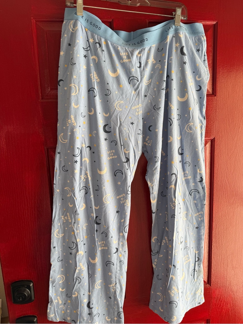 Life Is Good Light Blue Moon & Stars Pajama Pants